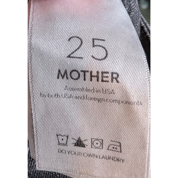 Mother High Waisted Looker Ankle Fray Night Hawk Black Fray Hem Womens Jeans 25 - Picture 8 of 12